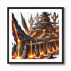 A Detailed View Of The Design Of The Lava Warships Art Print