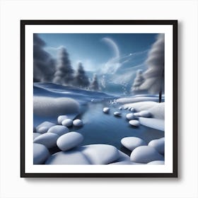 Snowy Landscape 5 Art Print