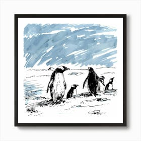 Penguins Art Print