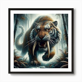 Tiger In The Forest Art Print