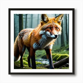 Red Fox In The Forest 1 Art Print