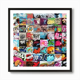 Graffiti Collage 1 Art Print