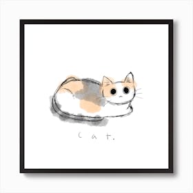 Calico Cat Impression Art Print