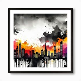 Chicago Skyline 13 Art Print