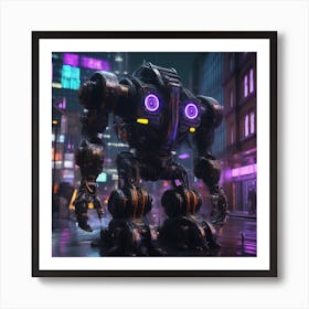 Robot In The City 70 Art Print