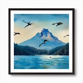 Birds In Flight Poster