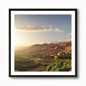 Sunset In The Desert 1 Art Print