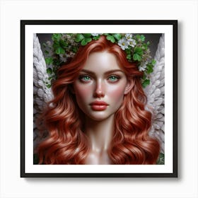 Shamrock Angel 2 Art Print