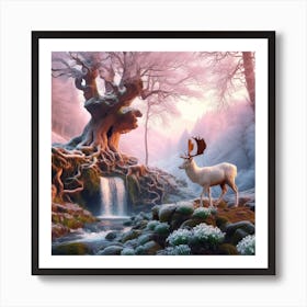 Deer In The Forest 15 Art Print