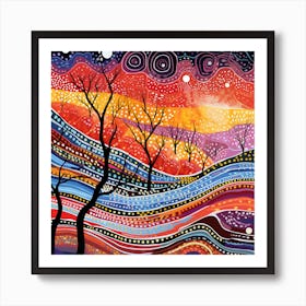 Abstract Landscape Painting 1 Art Print