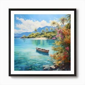 Caribbean Mosaic: Sunlit Serenity Art Print