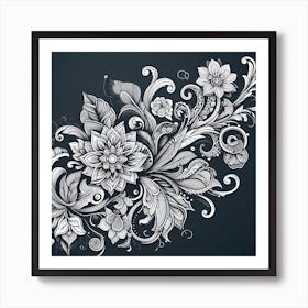 Floral Design Vector Illustration Art Print