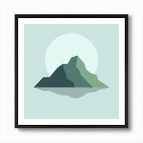 Mountain In The Water Art Print Art Print