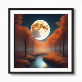 Harvest Moon Dreamscape 22 Art Print