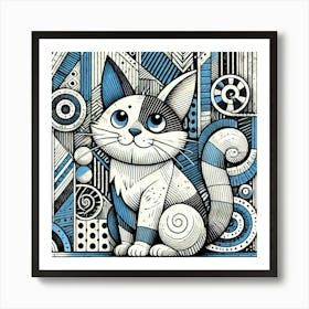 Thistle Claw City Cat Poster