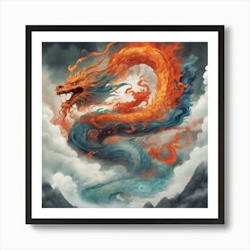 Storm dragon Art Print