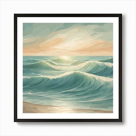 Waves On The Horizon Art Print 3 Art Print