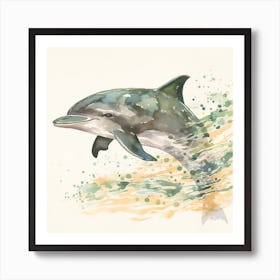 Dolphin In The Water Art Print