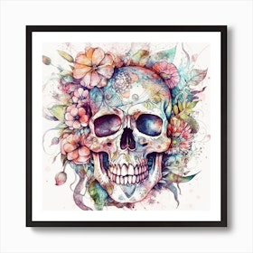 Signature: Floral Skull (Aqua) - Digoil Renowned - Shop BodyMods Artwork