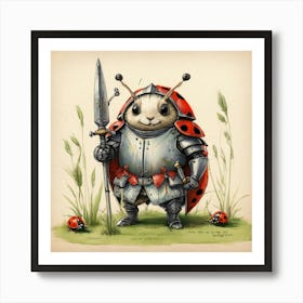 Knight Ladybug Art Print