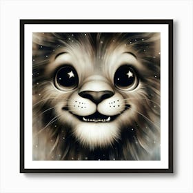 Starry Night Lion Art Print