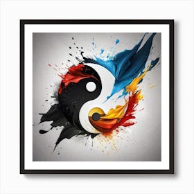 Yin Yang Painting 2 Art Print