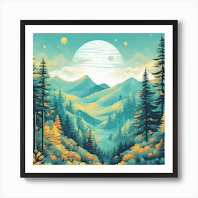 Landscape Painting 1 Art Print