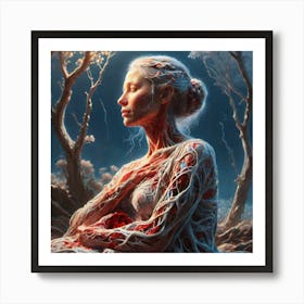 Woman In The Woods 23 Art Print