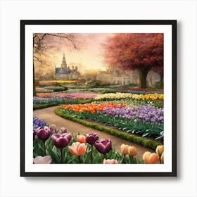 Tulip Garden 1 Art Print