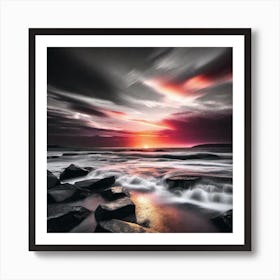 Sunset In Ireland 4 Art Print