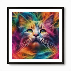Rainbow Cat 1 Art Print