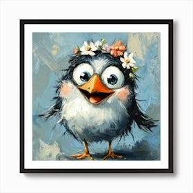 Bird In A Flower Crown 2 Poster