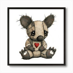 Patchwork Cartoon Baby Wombat 3 Affiche