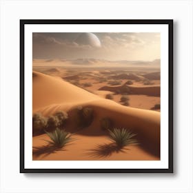 Sahara Countryside Peaceful Landscape Perfect Composition Beautiful Detailed Intricate Insanely De (31) Art Print