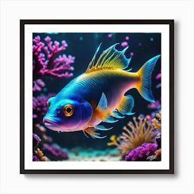 Colorful Fish In The Ocean Art Print