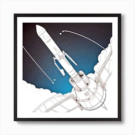 Nasa Rocket Launch 1 Art Print