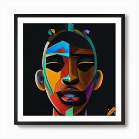 African Head Art Print