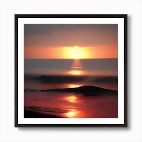 Sunset At The Beach 316 Art Print