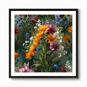 Floral Wallpaper Art Print