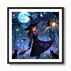 Witch In The Forest 2 Art Print