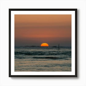 Sunset Over The Ocean 1 Art Print