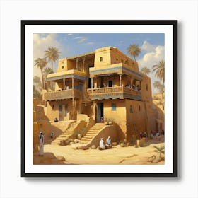 Egyptian Village 1 Art Print