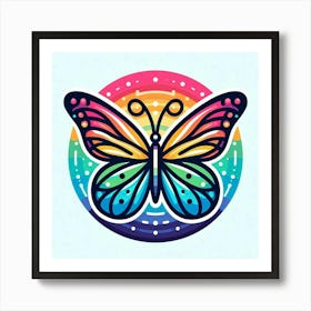 Butterfly Logo Art Print