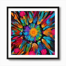 Abstract Flower Painting 1 Art Print