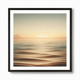 Sunset Over The Ocean 2 Art Print