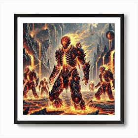 Lava Infused Warriors Art Print