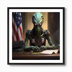 Alien Desk Art Print