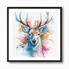 Deer Head 10 Art Print