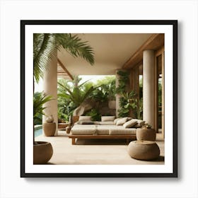 Ultra Realistic Photo Of Bali Inspired Cream Stone (16) Poster