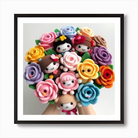 Amigurumi, Bouquet of roses Art Print